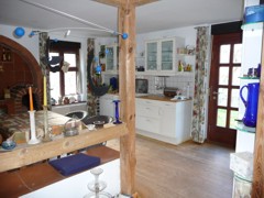 Ansicht der Küche in der Ferienwohnung in Ferch
